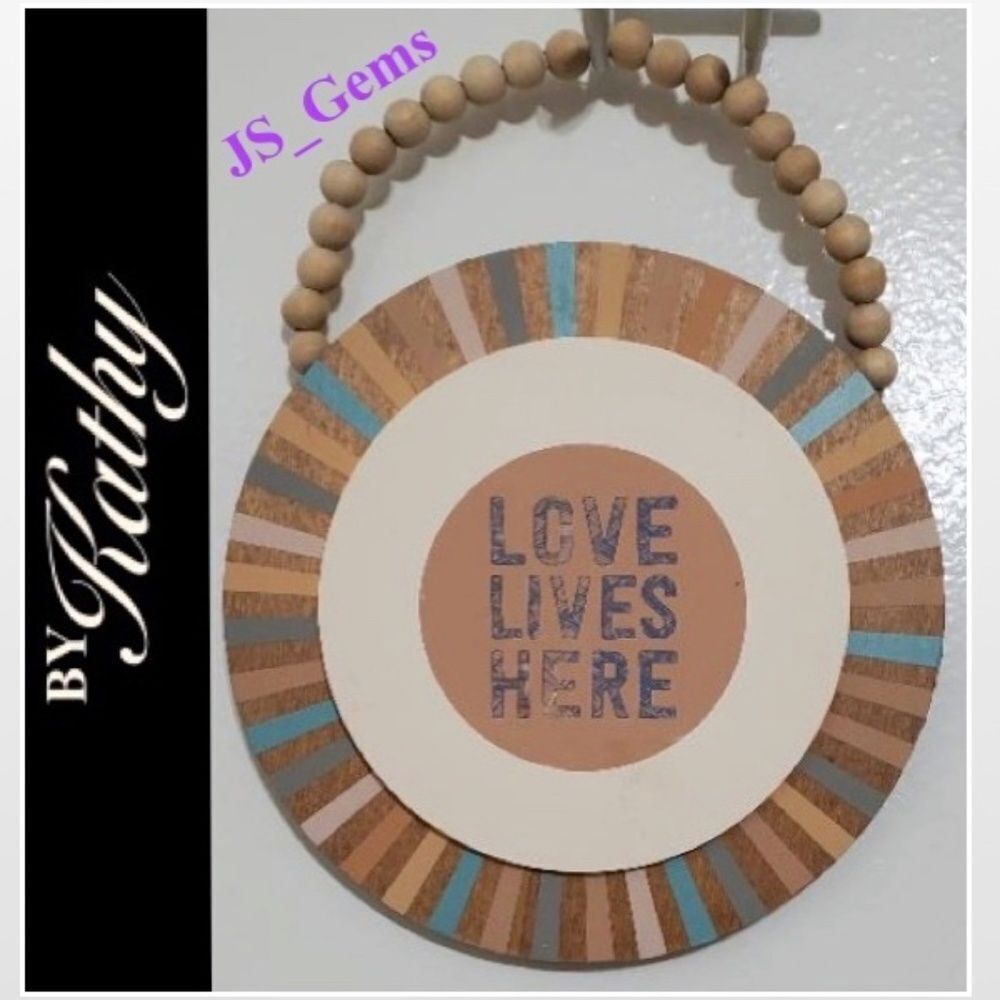 New 2D Love Wood Home Sign